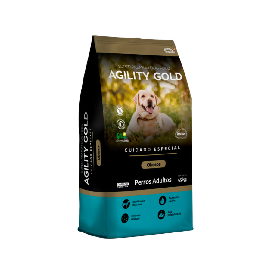 Concentrado Agility Gold para Perro Obesos 1,5 Kgs