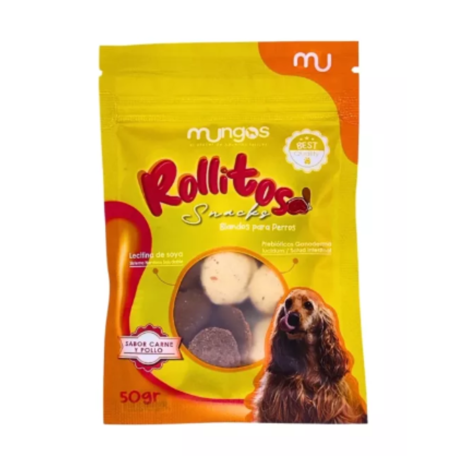 Snack Mungos Rollitos de Carne y Pollo 200 Gr