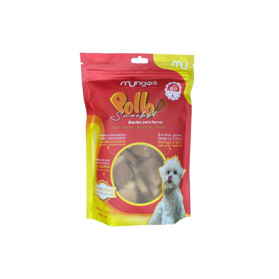 Snacks Mungos Galletas Horneadas Sabor a Pollo 200Grs