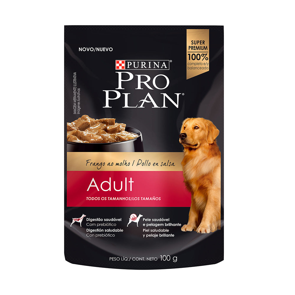Alimento Húmedo Para Perro Pro Plan Adulto Pollo 100 Grs