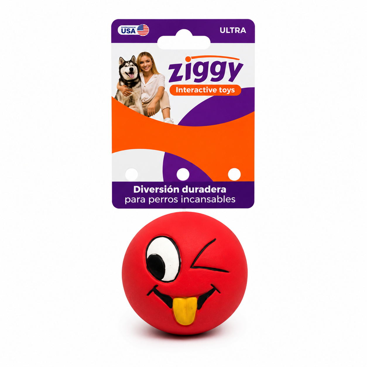 Ziggy Emoji Masticable Happy Rojo