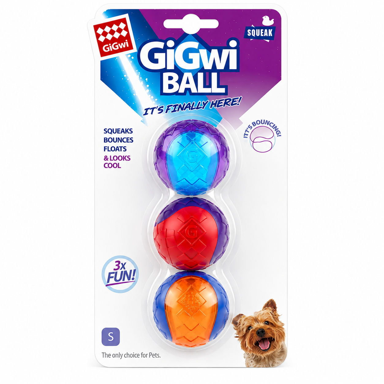 Gigwi Balls Pelotas Por 3 Multicolor