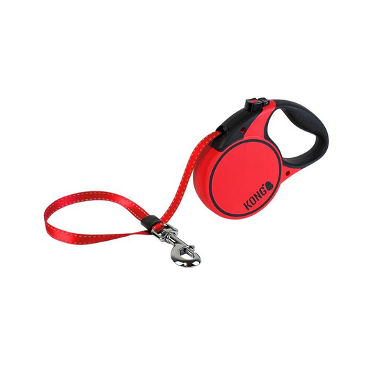 Correa Retractil Kong Terrain Large Rojo para 50 Kgs