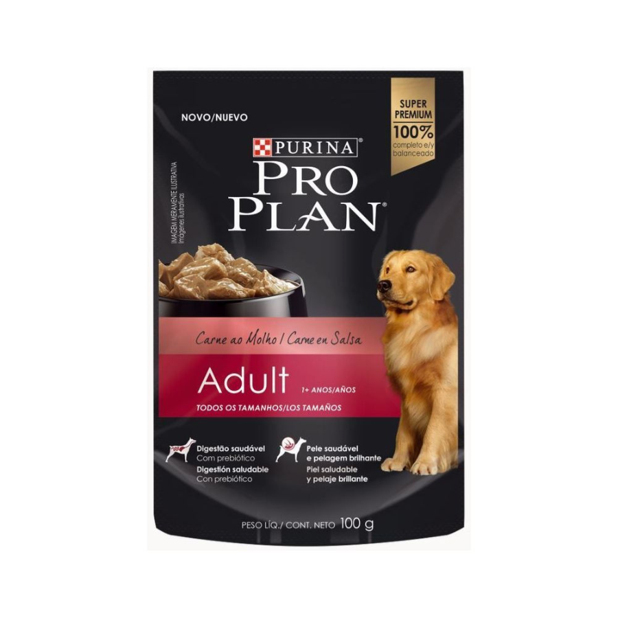 Alimento Húmedo Pro Plan para Perro Adulto Carne 85 Gr