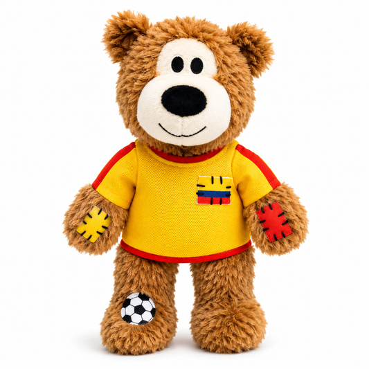 Peluche Kong Oso Knots Colombia M amarillo y marrón con juguete para perros