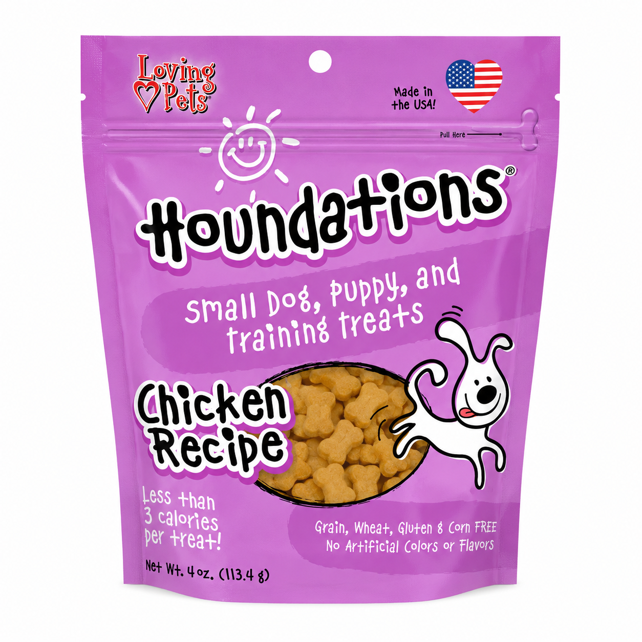 Loving Pets Houndations Chicken Recipe – Premios de Entrenamiento para Perros 113.4 g