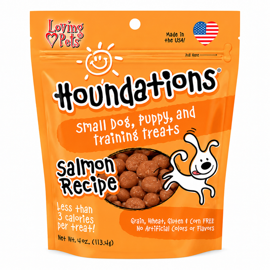 Empaque de premios de entrenamiento Loving Pets Houndations sabor salmón para perros pequeños