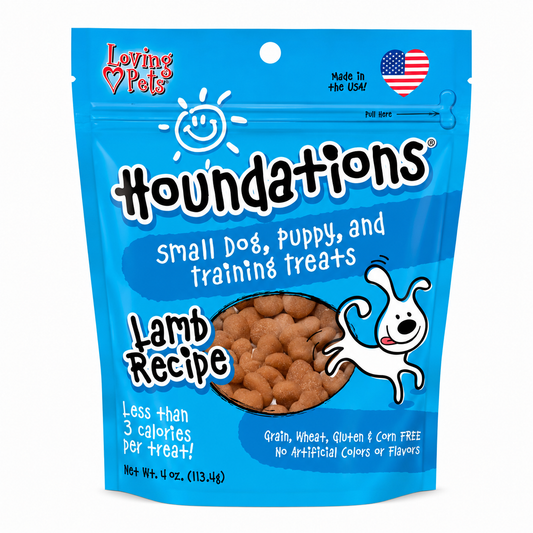 Empaque de premios de entrenamiento Loving Pets Houndations sabor cordero para perros pequeños