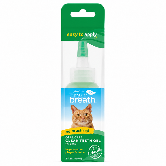 TropiClean Fresh Breath Gel limpiador dental para gatos 59ml - gel oral sin cepillado
