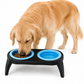 Comedero Doble Plegable con Pedestal para Mascotas Tamaño Mediano