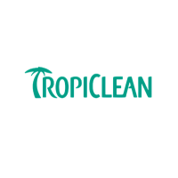Tropiclean logo with teal text and palm tree icon