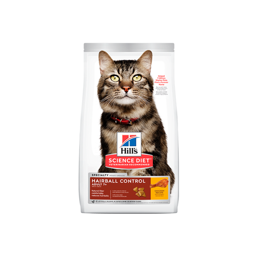 Concentrado Hills para Gato Adulto +7 Hairball 1,58 Kgs
