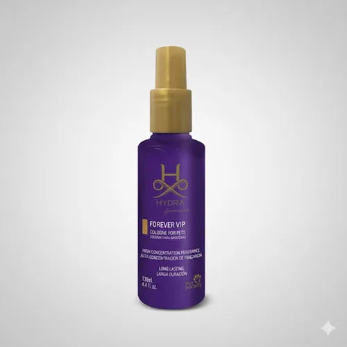 Hydra Groomers Forever VIP purple cologne spray for pets 130ml bottle